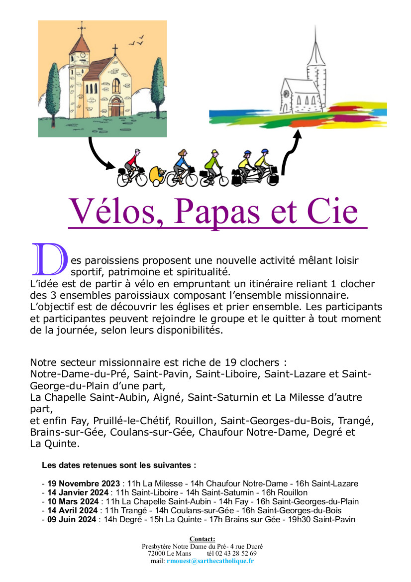 Affiche Vélos, Papas et Cie